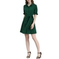 thumbnail image 6 of INSPIRE CHIC Women's Casual Short Sleeve Solid Color Button Down Shirt Dress, 6 of 7