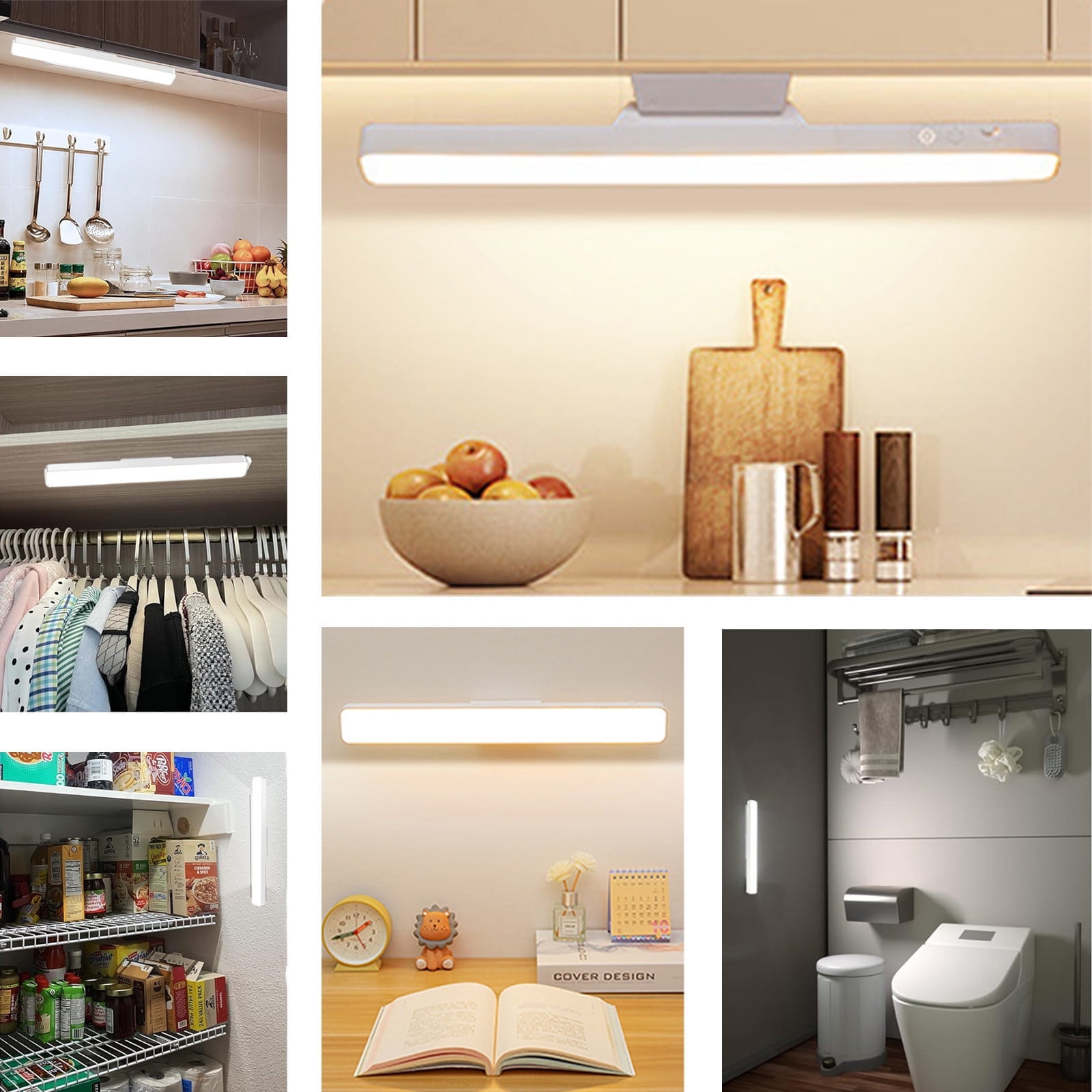 Specollect Clearance 4Pcs Desk Lamp, Reading & Office Lamp, Rechargeable LED Light,3 Colors, Adjustable brightness,LED for Bedroom & Desk with Eye-care