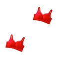 thumbnail image 4 of Sujetador de encaje Sonducket Bralette lencería sin costuras chaleco para el cuello Rojo 34/75A 2Conjunto, 4 of 6