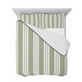 thumbnail image 7 of Quilts Twin Size Bedding Set, Striped Sage Green Lightweight Quilted Comforter, Farmhouse Line Stripes Classic Soft Reversible Bedspread Coverlet with Pillow Covers for All Season, 68" x 86", 7 of 7