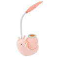 thumbnail image 4 of Lámpara LED con protección ocular de caracol, lámpara de noche con carga USB, lámpara de lectura de aprendizaje con portalápices para niños, color rosa, 4 of 14