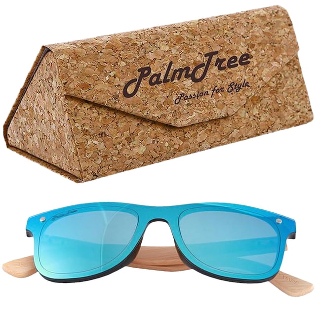 Lentes para Sol PalmTree Liberty Blue UV400 Policarbonato Bambú