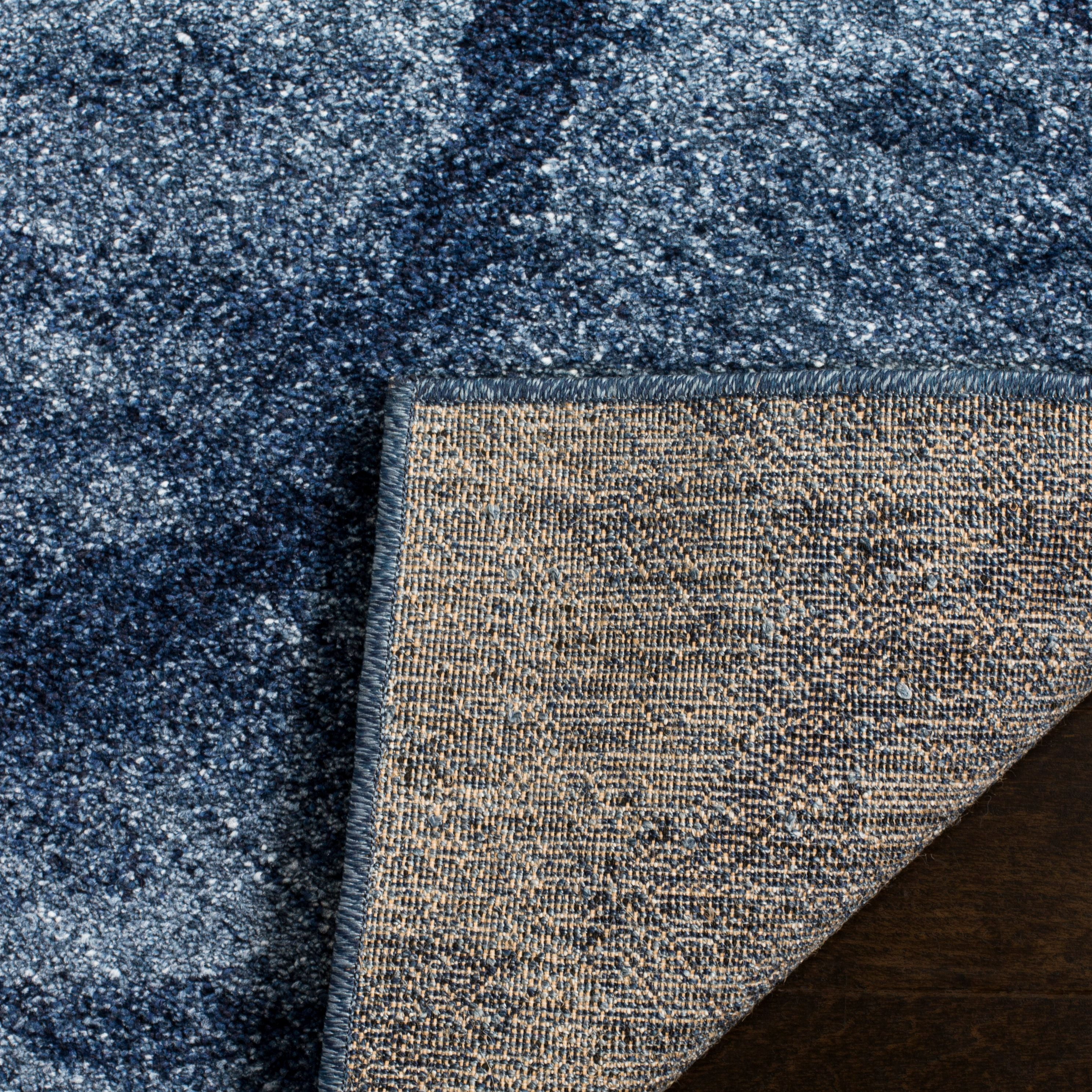 SAFAVIEH Retro Daphne Abstract Area Rug, Blue/Dark Blue, 11' x 15'