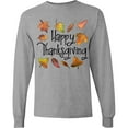 thumbnail image 3 of Inktastic Happy Thanksgiving Fall Leaves Long Sleeve T-Shirt, 3 of 5