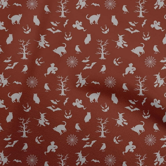 oneOone Viscose Jersey Maroon Fabric Halloween Quilting Supplies Print Sewing Fabric By The Yard 60 Inch Wide