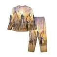 thumbnail image 2 of Bingfone Womens Pajama Sets Wildlife Protection Print,Long Sleeve Loungewear Pajamas Set-Medium, 2 of 9