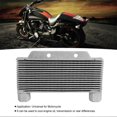 thumbnail image 2 of Silver Aluminum Alloy Engine Oil Cooler Radiator 15 Rows Universal Motorcycle Parts, 2 of 3