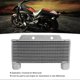 thumbnail image 2 of Silver Aluminum Alloy Engine Oil Cooler Radiator 15 Rows Universal Motorcycle Parts, 2 of 3