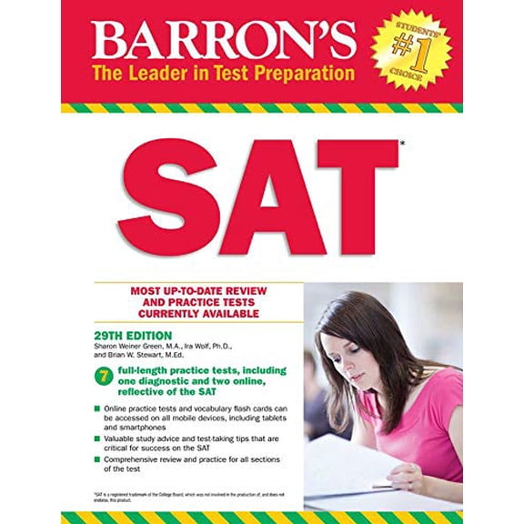 Pre-Owned Barron's SAT with Online Tests (Barron's Test Prep), 9781438009988, 1438009984, Paperback, Twenty-ninth edition