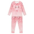 thumbnail image 2 of Suhoaziia Pajamas for Kids Casual Polyester Cherry Blossom Axolotl Lounge Wear Long Sleeve Home Life Outfits Skin Friendly Crew Neck Indoor Sleepwear 5-6Y Durable Stretchy Suit, 2 of 5