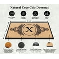 thumbnail image 3 of A1HC 30"x60" Natural Coir & Rubber Floral Monogrammed Door Mat, Thick Durable Heavy Duty Welcome Mat for Front Door, 3 of 7