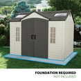 thumbnail image 6 of Lifetime Lockable Polyethylene Outdoor Storage Shed, 10' x 8', Tan & Brown (60005), 6 of 13