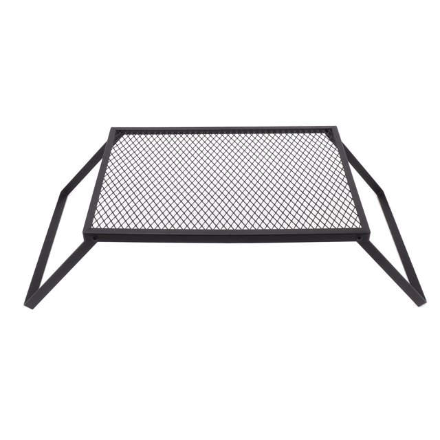 Parrilla plegable para fogata, resistente al calor, portátil, para acampar al aire libre, para picnic, patio, configuración estándar de 40 x 30 cm