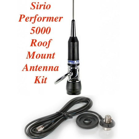 Sirio Performer 5000 Mobile CB Roof Mount Kit: 5000 Watts Antenna & Cable