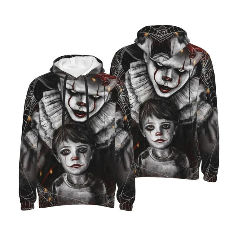 Unisex Adult Pennywise Pullover Hoodie With Pocket Lightweight