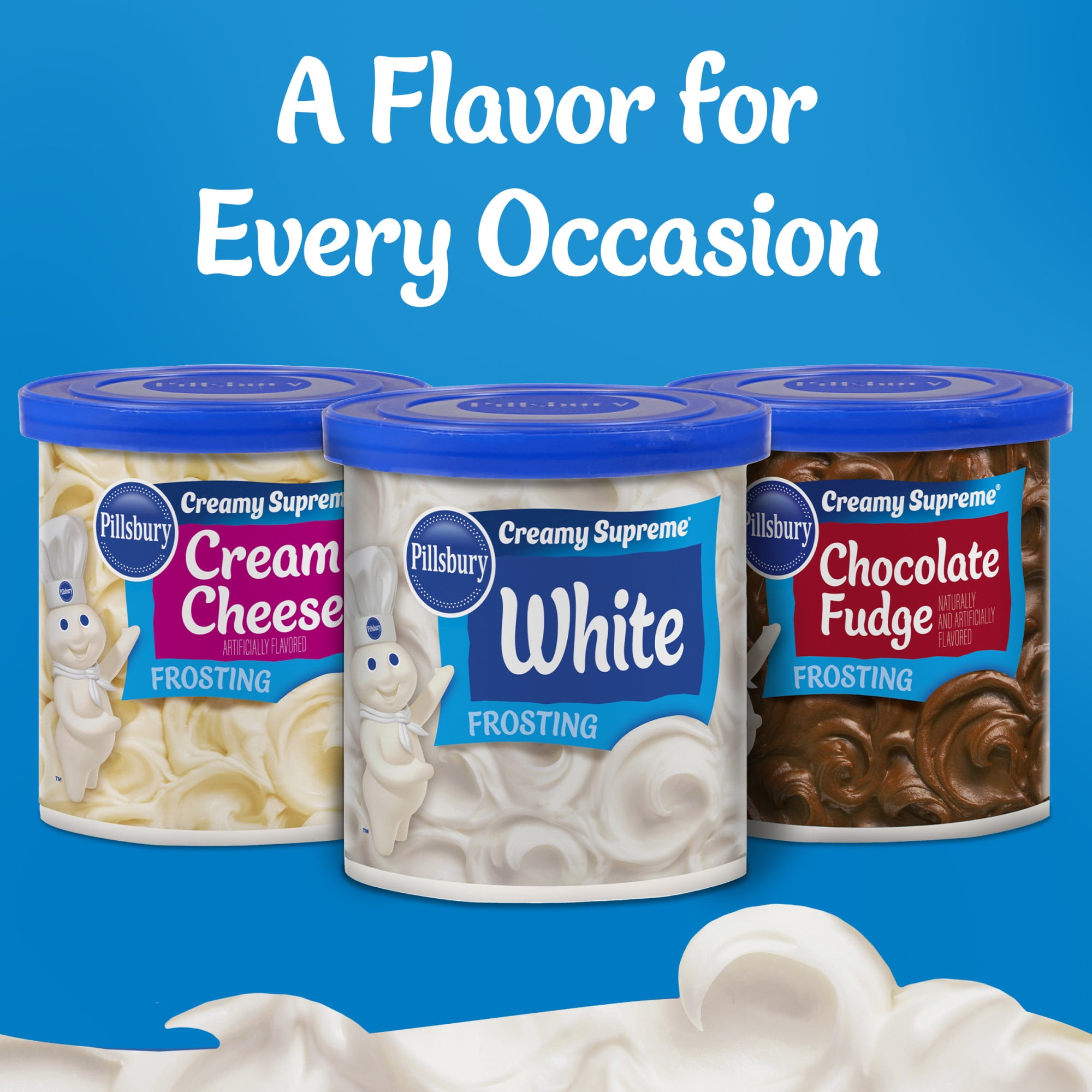 (8 pack) Pillsbury Creamy Supreme White Frosting, 16 oz Tub