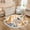 Color 1, variant on Washable Non Slip 4ft Round Rug, Cute Safari Animals Lions Giraffes Monkeys Elephants Tropical Leaves Circle Area Rugs with Tassels Carpet for Nursery Bedroom Living Room Playroom Tent Rug