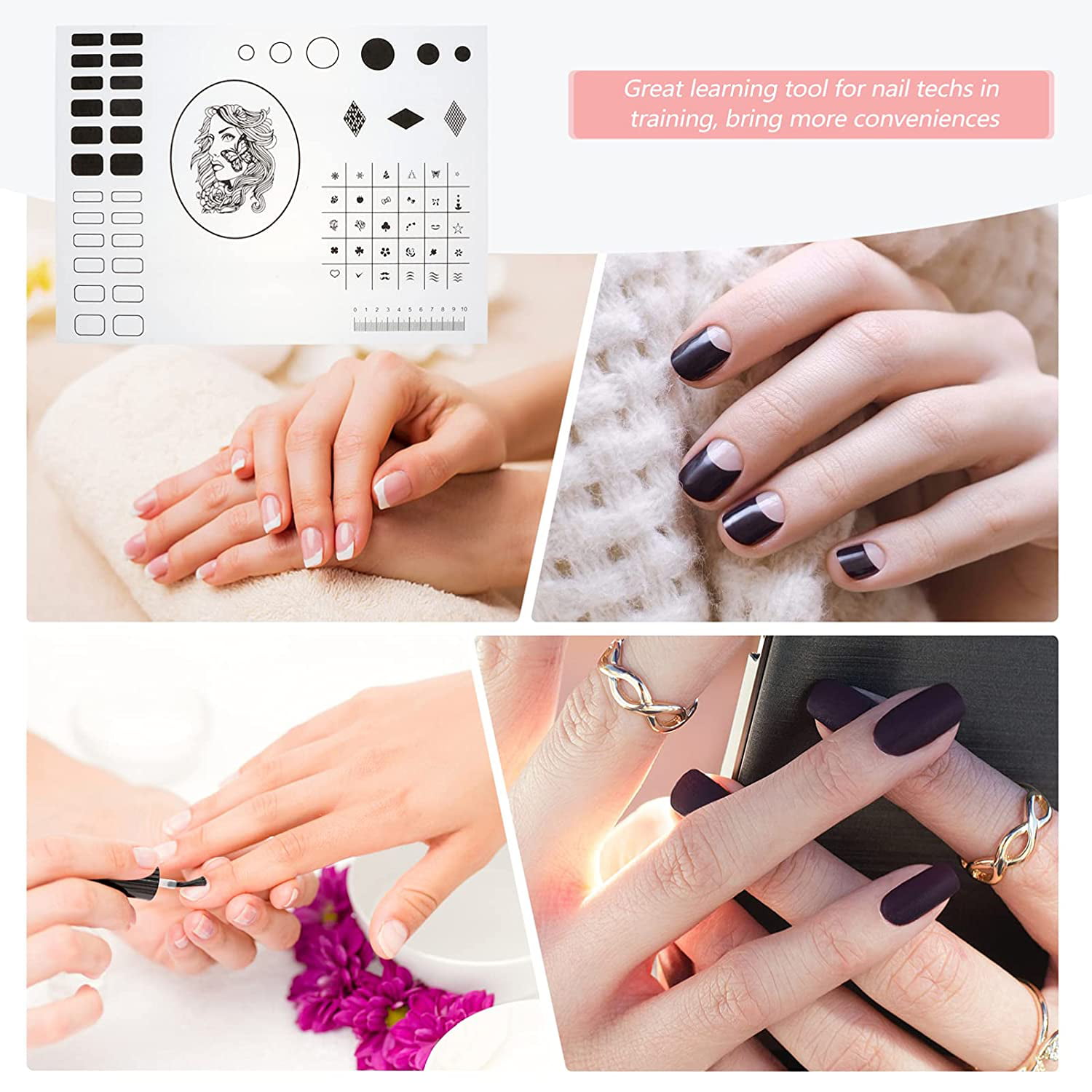 Nail Art Silicone Washable Mat Pad Acrylic Nails Practice Training Mats  Manicure Tool for Nail Technican - AliExpress