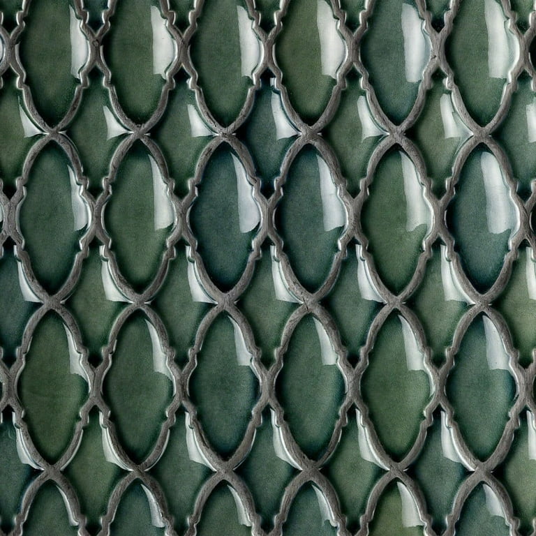 Divine Valor Deep Emerald 9 in. x 12 in. Glazed Ceramic Mosaic Tile (0.60 Sq. Ft.) Divine Valor Deep Emerald 9 in. x 12 in. Glazed Ceramic Mosaic Tile (0.60 Sq. Ft.)