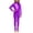 0##Purple932, variant on Kiijoy Girls Metallic High Neck Long Sleeve Romper Kids Performance Dance Stage Jumpsuit