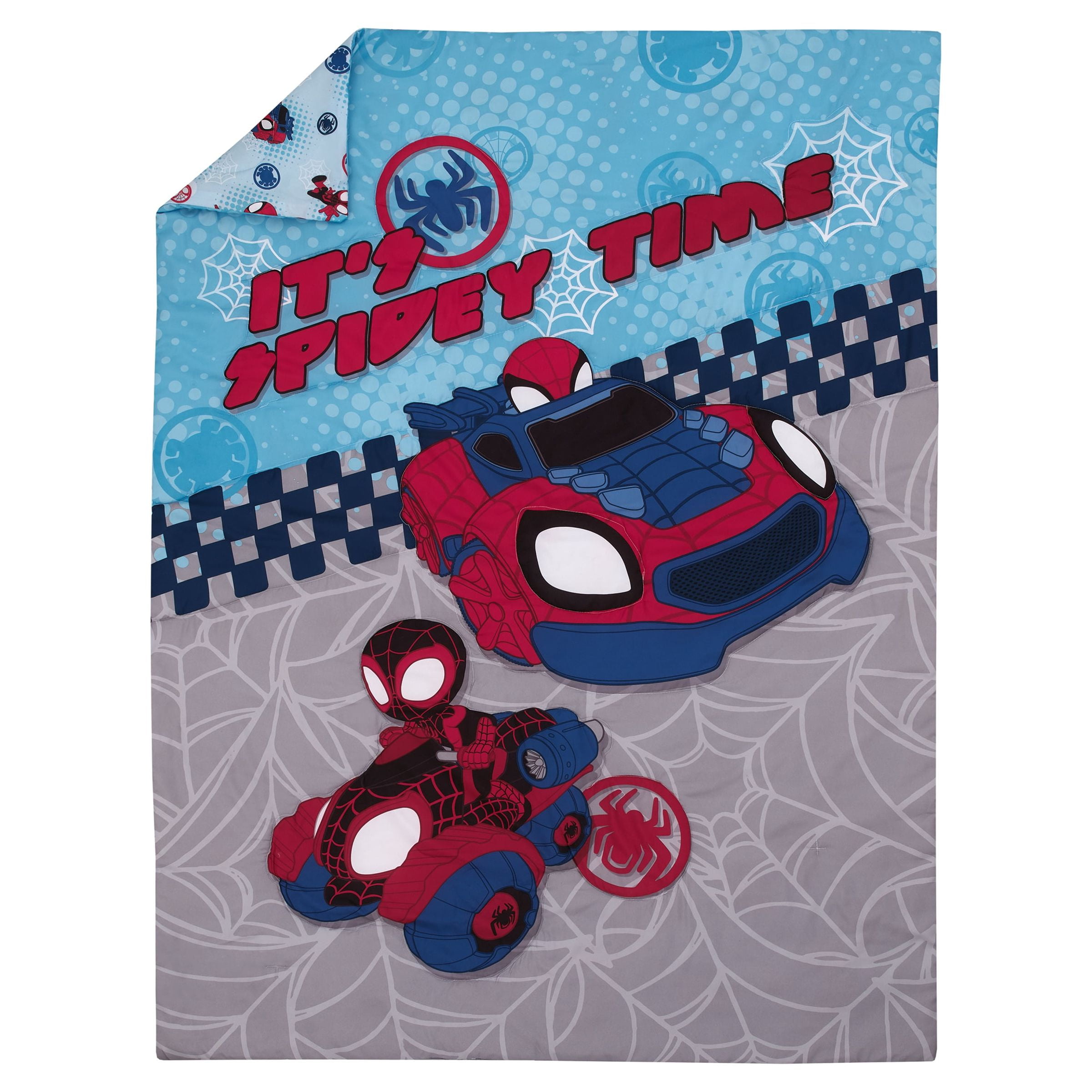 Marvel Spidey & His Amazing Friends Team Spidey 4 Piece Toddler Bed Set,  100% Microfiber, Blue - Walmart.com