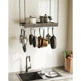 thumbnail image 2 of Hanging Pot Rack Ceiling Wall Mounted Pot Rack for Kitchen Industrial Style Pot Hanger with Hooks Cookware Storage Organizer for Pots and Pans Rustic and TPRBFC, 2 of 7