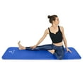 ProsourceFit Extra Thick Yoga and Pilates Mat 1in, 71”L x 24”W Blue