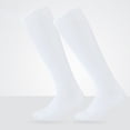 thumbnail image 4 of Wosthever Calcetines largos lisos para niños, medias finas de fútbol de algodón y poliéster que absorben el sudor por encima de la rodilla, Uniforme atlético blanco, 4 of 6