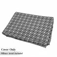 thumbnail image 5 of Lattice Floor Pillow Lounger Cover, Grid Trellis Style Flower Inspired Abstract Monochrome Interwoven Striped Bars, Nap Mat Printed Fabric Case for 5 Pillows, 88" x 36", Black and White, by Ambesonne, 5 of 5