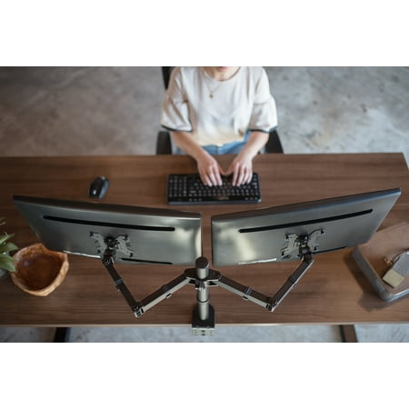 Vivo Dual Lcd Monitor Desk Mount Stand Heavy Duty Fully Adjule Vivo Dual Lcd Monitor Desk Mount Stand Heavy Duty Fully Adjule Fits 2 Screens Up To 27 V002 Com