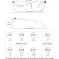 thumbnail image 5 of Blue Light Blocking Glasses, Anti Eye Strain Headache (Sleep Better),Computer Glasses UV400 Transparent Lens, 5 of 6
