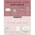 thumbnail image 3 of Momcozy M5 Hands Free Breast Pump Wearable, Electric Breast Pump Portable Purple, 2 Count, 3 of 10