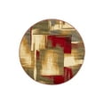 thumbnail image 3 of Unique Loom Barista Collection Area Rug - Timor (4' 1" Round Multi/Red), 3 of 7