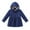 Navy, variant on GEZHEN Toddler Kids Girls Boys Casual Button Soild Jacket Coat Hooded Thicken Outerwear Windbreaker Long Sleeve Lightweight Jacket （Pink,5-6 Years)