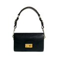 thumbnail image 1 of Pre-Owned PRADA Prada logo hardware leather tweed semi-shoulder bag mini handbag... (Good), 1 of 8