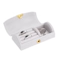 thumbnail image 1 of Caja de joyería de viaje pequeña Uxcell, caja para anillos, organizador de almacenamiento portátil para joyas para anillos, collares, aretes, regalo para mujeres y niñas con caja de regalo, gris, 1 of 7