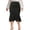 Black, variant on Womens Maxi Skirt Tiny Floral Women Plus Size High Waist Polka Midi Skirt Ruffle Hem Bodycon Casual Work Skirt Black Xl