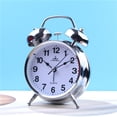 thumbnail image 1 of QINXIN 4 Inch Metal Round Alarm Clock Accurate Mute Retro Luminous Bedside Clock With Night Light Function, 1 of 8