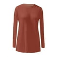 thumbnail image 4 of Women's Sweaters Fall Clothes A Loose Round Neck Pocket Pocket With A Slit Top for Women From Europe And America, 4 of 4