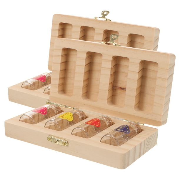 Caja de recuerdos para bebé, para cabello y dientes fetales, caja de madera con frascos de vidrio para el cordón umbilical y el primer corte de pelo, organizador de recuerdos para recién nacidos