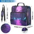 thumbnail image 2 of FORMRS Zipper Binder with Shoulder Strap 2-inch Ring 500 Sheet Capacity File Bag, Pink Neon Road, 2 of 5