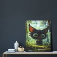 thumbnail image 5 of Sikiie Cute Big-Eyed Black Cat Print Canvas Decorative Hanging Painting, Anti-shrinkage Hanging Frame, Suitable for Home, Office Wall Decorations, 5 of 6