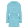 thumbnail image 5 of Prolriy Robes for Women, Women's Fall/Winter Hooded Pajamas Home Plush Thermal Bathrobe Nightgown Womens Robe Sky Blue XXXL, 5 of 6