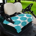 thumbnail image 2 of Golf Cart Seat Covers for 2 Seater,Turquoise Dahlia Microfiber Cart Seat Towel Blanket,Country Gray Abstract Floral Flowers Absorbent Breathable Non Slip Bench Seats Protector for Golf Course 51"x31", 2 of 9