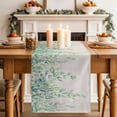 thumbnail image 2 of Table Runner 72 Inches Long for Kitchen Dining, Eucalyptus Leaves Dresser Scarf Farmhouse, Dining Table Decorations for Wedding/Parties, Sage Green Summer Botanical Weeping Rustic 14 x 72 In, 2 of 8