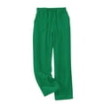 thumbnail image 4 of FRSASU Pajama Pants for Women Soft Comfy Plush Solid Color Casual Stretch Wide Leg Pants Green, 4 of 5
