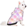 thumbnail image 2 of Fotbe Heart Buffalo Plaid Print Small Dog Sweater Hoodies Pet Grey Hooded Soft Fleece Sweatshirts with Pocket Fall Winter Puppy Cat Sweaters Warm Clothes-X-Large, 2 of 7
