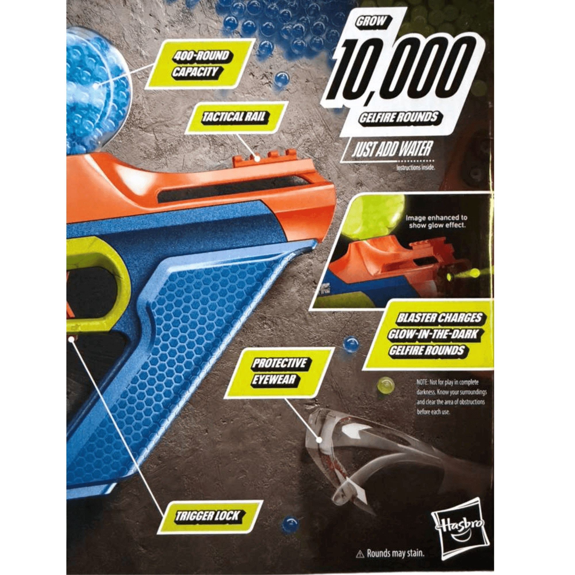 NERF Pro Gelfire Nightfall Uproar Blaster with 10,000 Glow-in-the-Dark Rounds