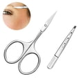 thumbnail image 1 of Tijeras para cejas + clip para peine para cejas-Plata, 1 of 8