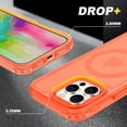 thumbnail image 5 of for iPhone 15 Plus Magnetic Case, Compatible with Mag-Safe, Shockproof Military-Grade Drop Protection, Yellowing Resistant, Magnetic Case with Detachable Side Key for iPhone 15 Plus, Orange, 5 of 14